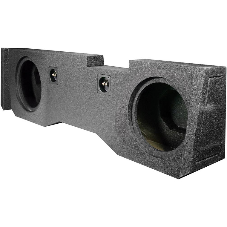 QPower "QBOMB" Chevy/GMC Crew Cab '14-'18 Dual 10" Empty Woofer Box - QBGMC1020144DR