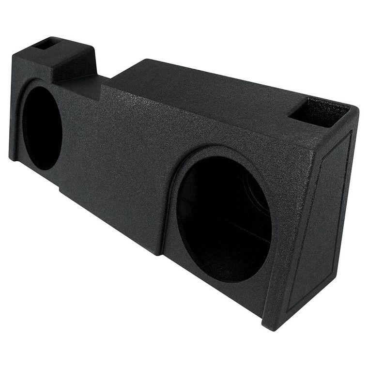 QPower "QBOMB" Chevy/GMC Crew Cab or Double Cab 19-'24 Dual 10" Vented Empty Woofer Box - QBGMC19210