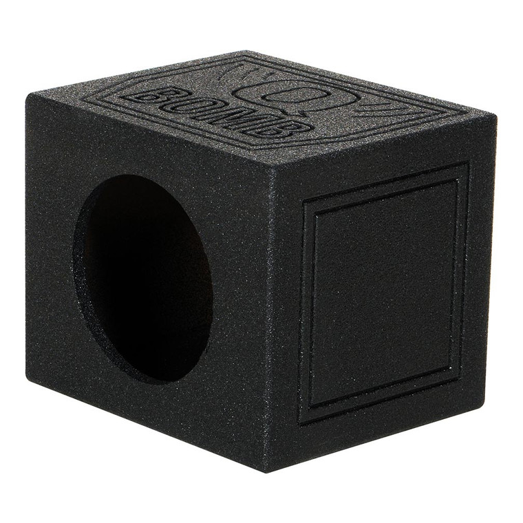 Qpower Single 10" Sealed Woofer Enclosure withh Bed Liner Spray - QBOMB10SSINGLE