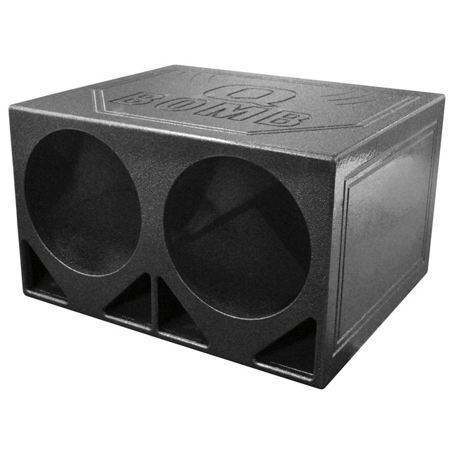 QPower "QBOMB" Dual 12" Turbo-Ported Empty Woofer Box - QBOMB12TB