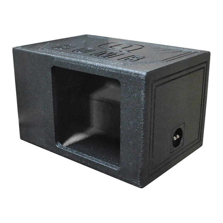Qpower Single 12" Bomb BoxSquare Ported Square Woofer opening - QBOMB12VLSINGLESQ