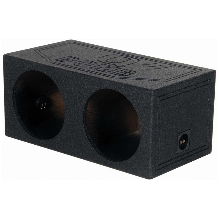 Qpower Dual 15" Sealed Woofer Enclosure withh Bed Liner Spray - QBOMB15S