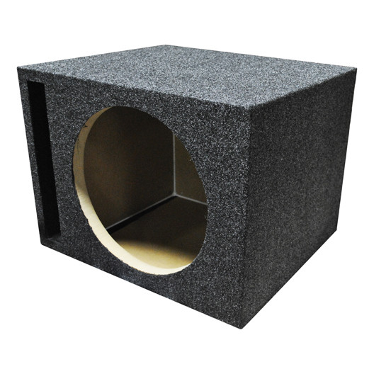 Single 10" Slot Ported Vented Heavy Duty Empty Woofer Enclosure - QHD110V