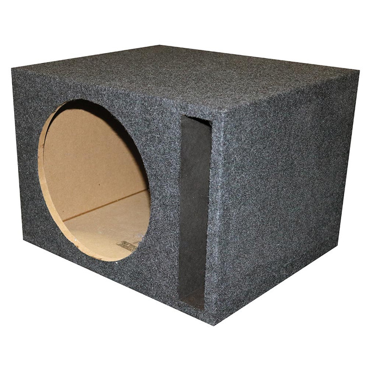 QPower Single 10" Slot-Ported Vented Empty Woofer Enclosure - SBASS10V