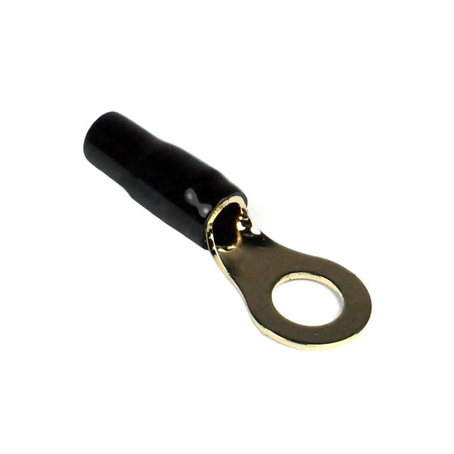 Ring Terminal 8ga. 10pcs. Gold;black Sleeve;xscorpion - RT8B