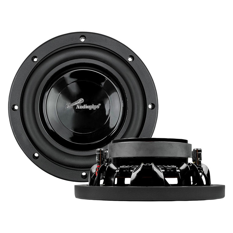 Audiopipe 8" Shallow Mount Subwoofer 150W RMS/300W Max Dual 4 Ohm Voice Coils - TS-FA800