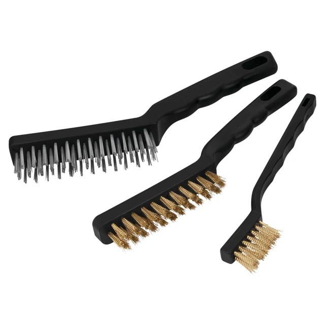 Performance Tool Brass/Stainless-Steel Wire Brush Set (3-Piece Set) - W1149