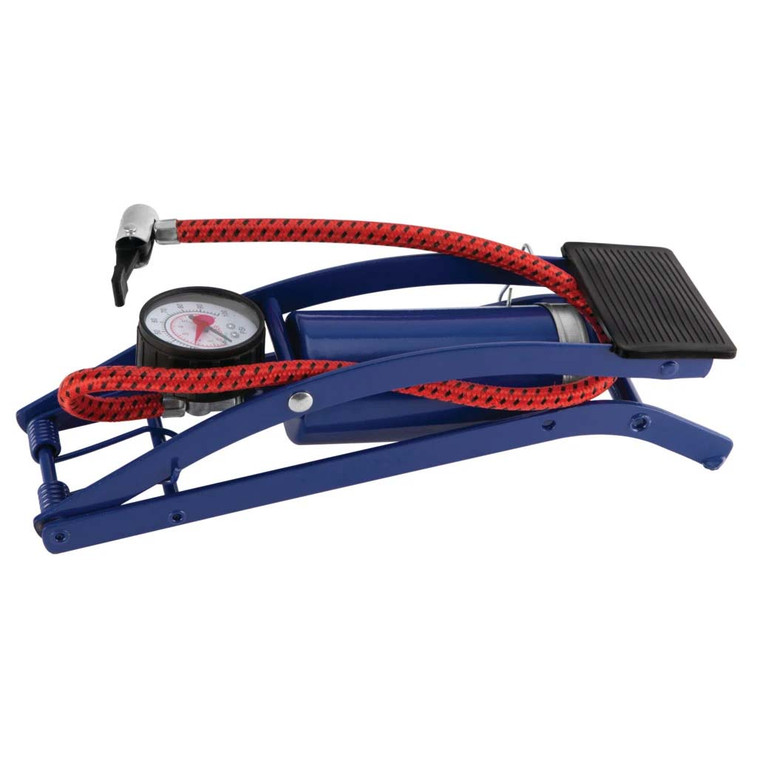 Performance Tool Foot Pump for Bike Tires and Sports Equipment - W1638DB