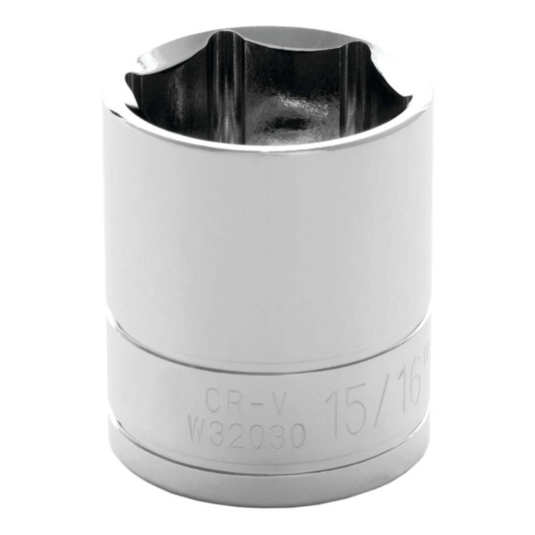 Performance Tool 1/2" Drive 6-Point SAE 15/16" Socket - W32030