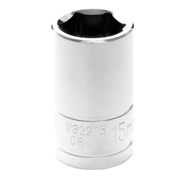 Performance Tool 1/2" Drive 15mm Metric 6-Point Socket - W32215