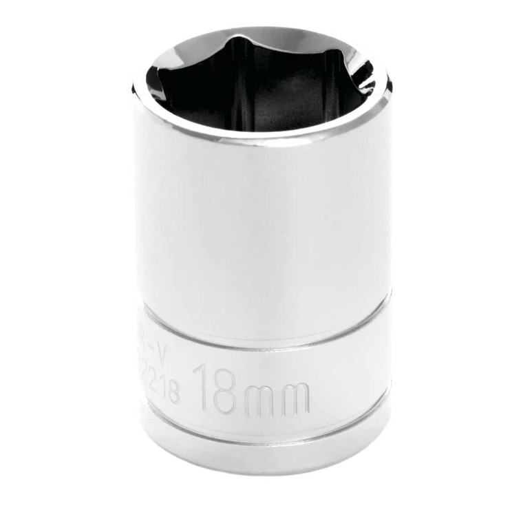 Performance Tool 1/2" Drive 6-Point Metric 18mm Socket - W32218
