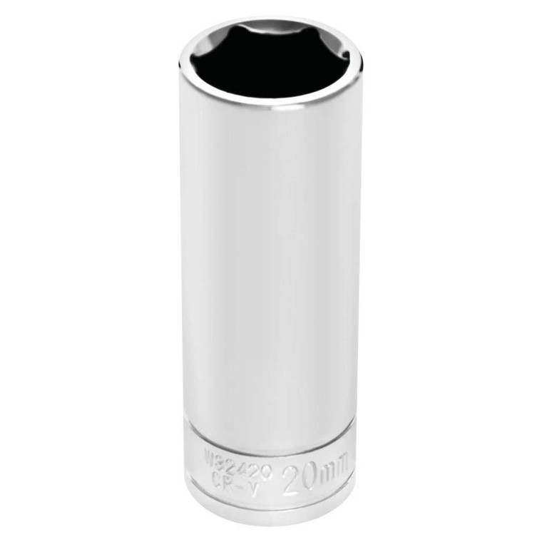 Performance Tool 1/2" Drive 6-Point Metric 20mm Deep Socket - W32420
