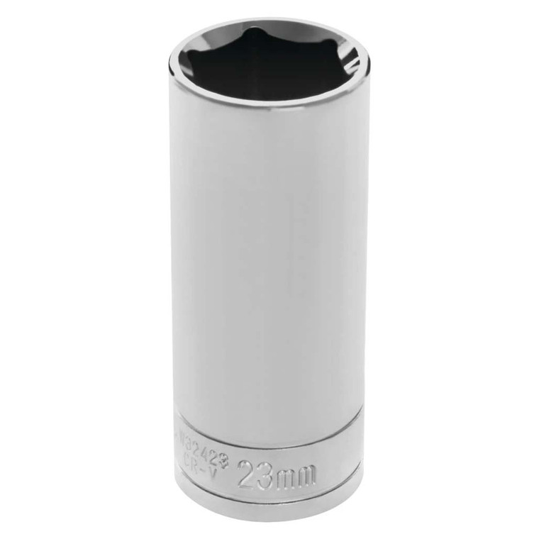 Performance Tool 1/2" Drive 6-Point Metric 23mm Deep Socket - W32423