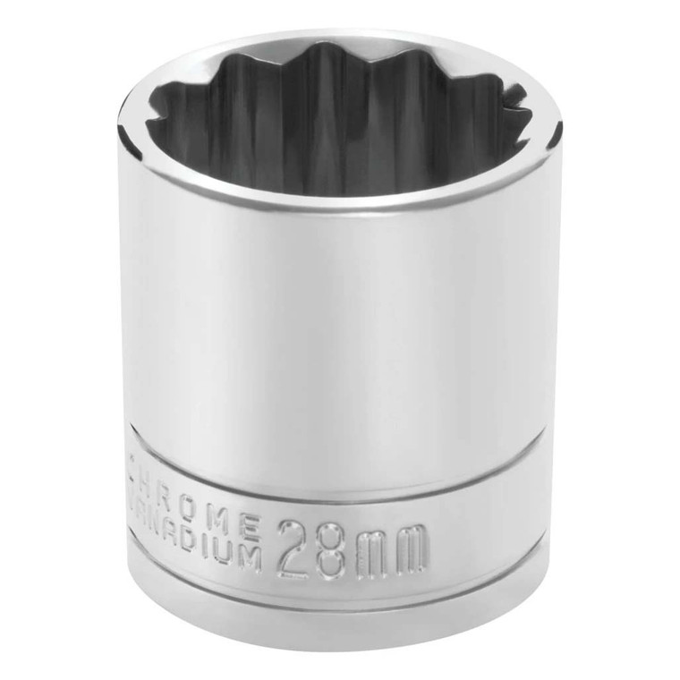 Performance Tool 1/2" Drive 12-Point Metric 28mm Socket - W32828