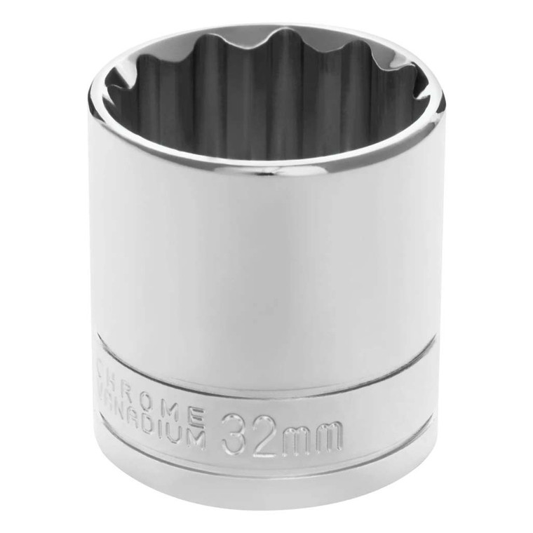 Performance Tool 1/2" Drive 12-Point Metric 32mm Socket - W32832