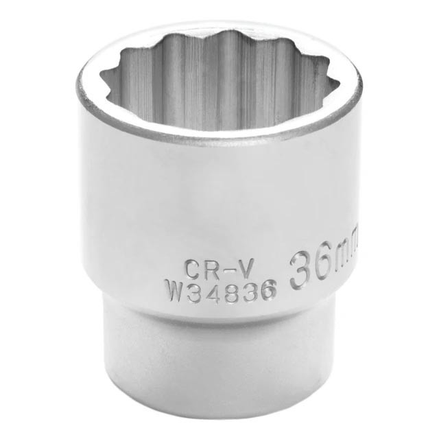 Performance Tool 3/4" Drive 36mm 12-Point Metric Standard Socket - W34836