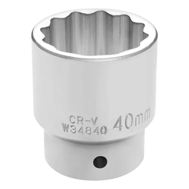 Performance Tool 3/4" Drive 40mm 12-Point Metric Standard Socket - W34840