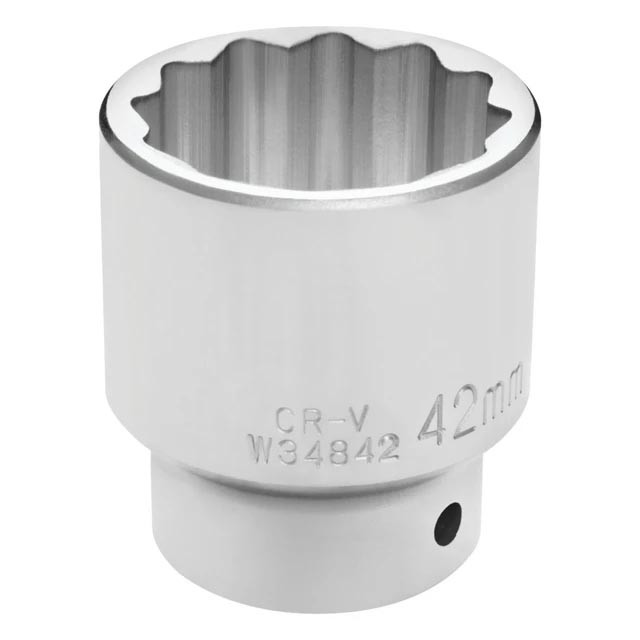 Performance Tool 3/4" Drive 42mm 12-Point Metric Standard Socket - W34842