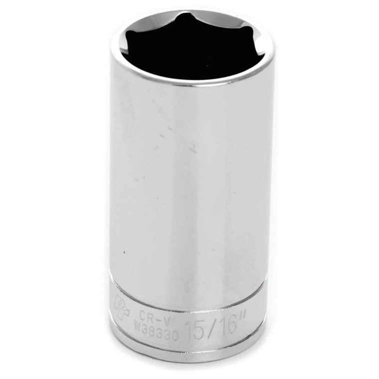 Performance Tool 3/8" Drive 15/16" SAE 6-Point Deep Socket - W38330
