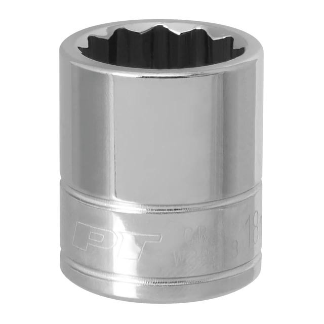 Performance Tool 3/8" Drive 18mm Metric 12-Point Socket - W38818