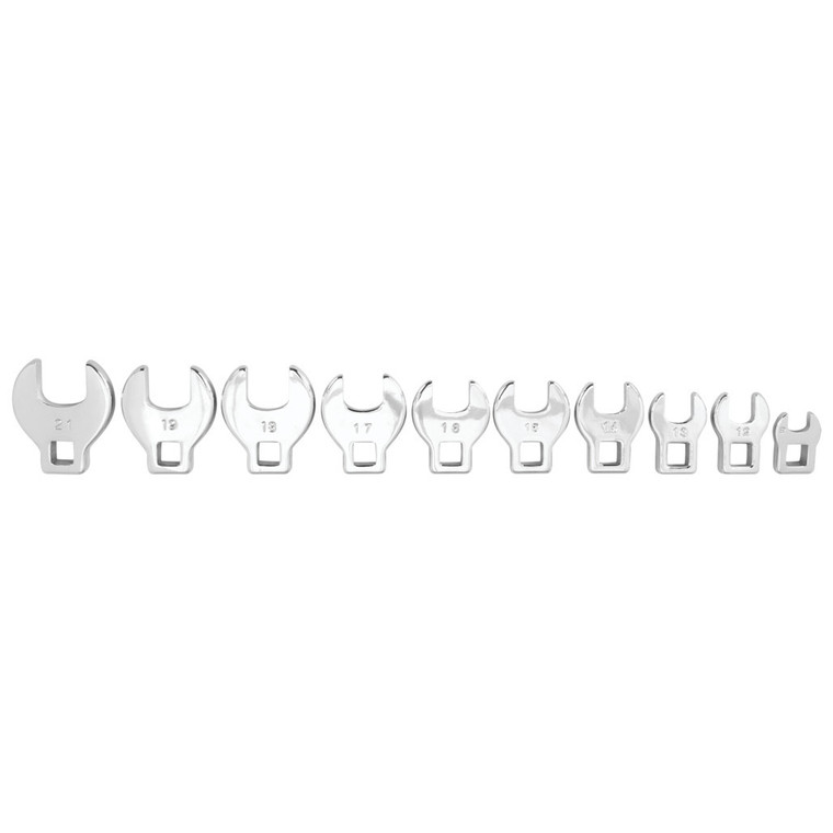 Performance Tool Metric Crowfoot Wrench Set (10 Piece) - W452