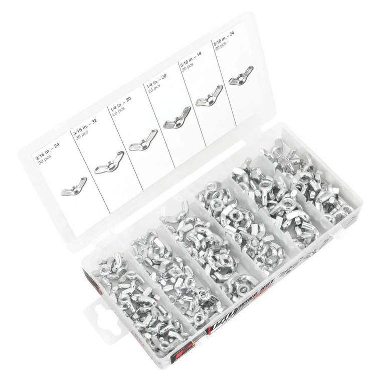Performance Tool SAE Sizes Wing Nut Assortment (150 Piece) - W5219