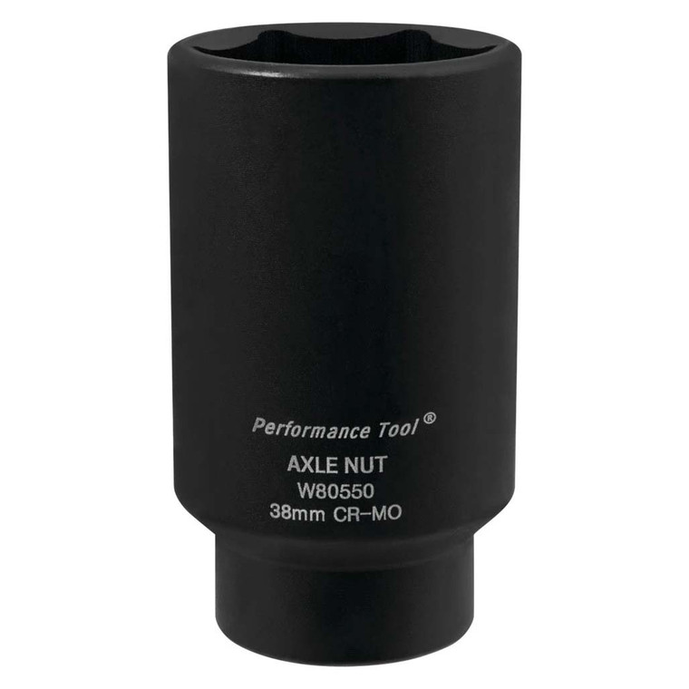 Performance Tool 1/2" Drive 38mm FWD Axle Nut Socket - W80550