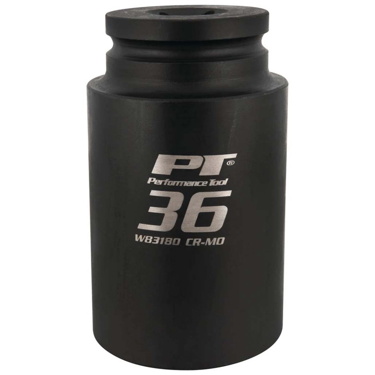 Performance Tool 1/2" Drive 36mm 12-point Axle Nut Socket - W83180