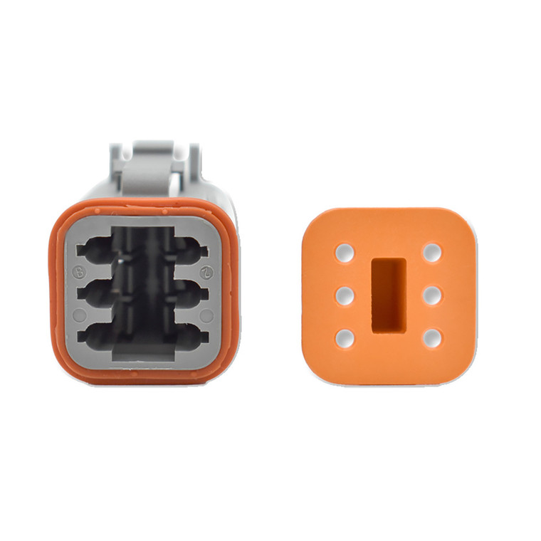 Bluewater 6 Position Female Deutsch Connector w/Wedge Lock - DT06-6S