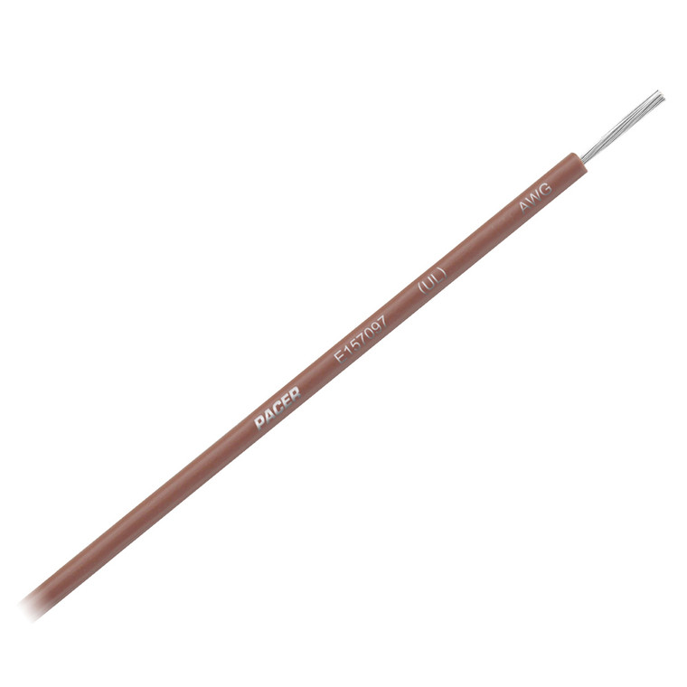 Pacer Brown 16 AWG Primary Wire - 25'  - WUL16BR-25