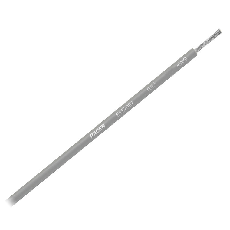 Pacer Grey 16 AWG Primary Wire - 25'  - WUL16GY-25