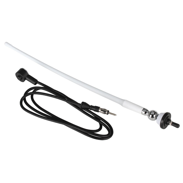 Boss Audio MRANT12W AM/FM Rubber Antenna - White - MRANT12W