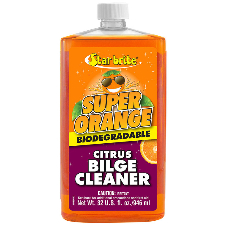 Star brite Super Orange Citrus Bilge Cleaner - Emulsifies Oil, Fuel - 32 oz - 94432