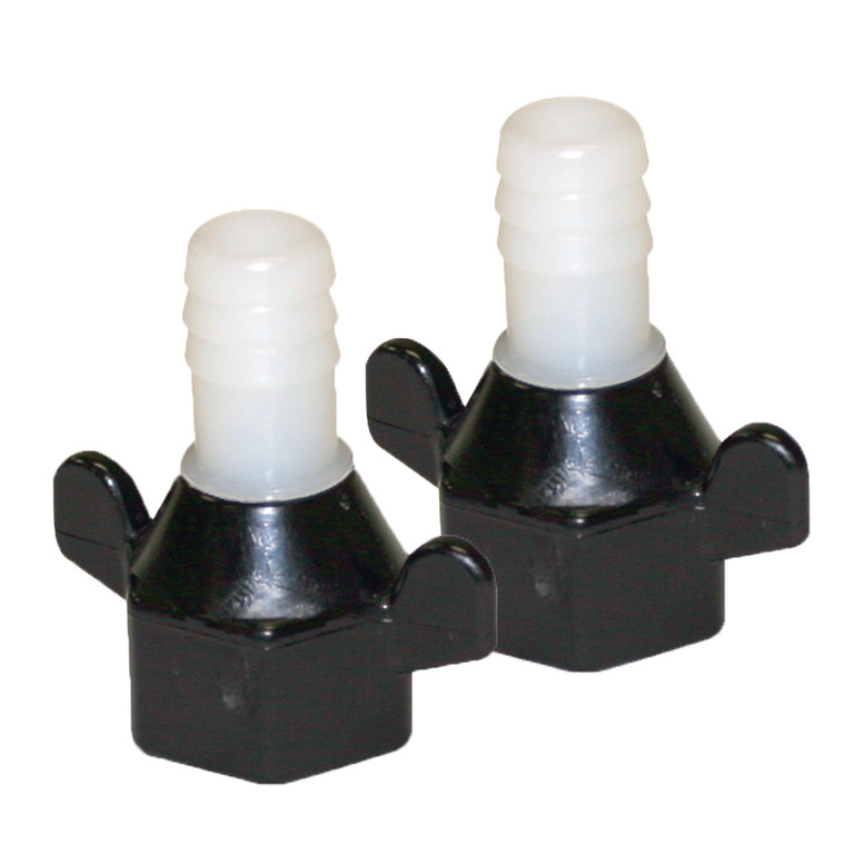 Shurflo by Pentair 1/2" Barb x 1/2" NPT-F Hex/Wingnut Straight Fitting (Pair) - 94-181-04