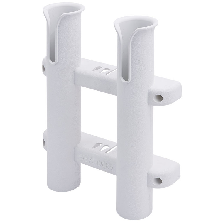 Sea-Dog Two Pole Side Mount Rod Storage Rack - White - 325028-1