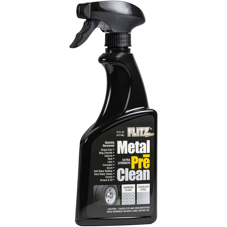 Flitz Metal Pre-Clean - All Metals Icluding Stainless Steel - 16oz Spray Bottle - AL 01706