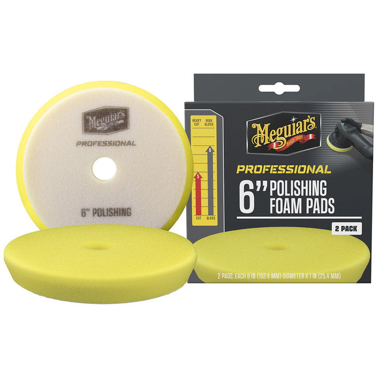 Meguiar's Professional 6" Polishing Foam Pads *2-Pack - M6PFP2