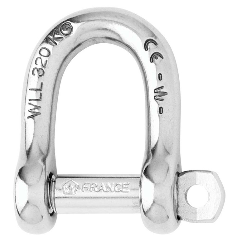 Wichard Self-Locking D Shackle - Diameter 6mm - 1/4" - 1203W