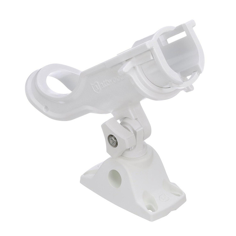 Attwood Heavy-Duty Adjustable Rod Holder w/Combo Mount - White - 5009W4