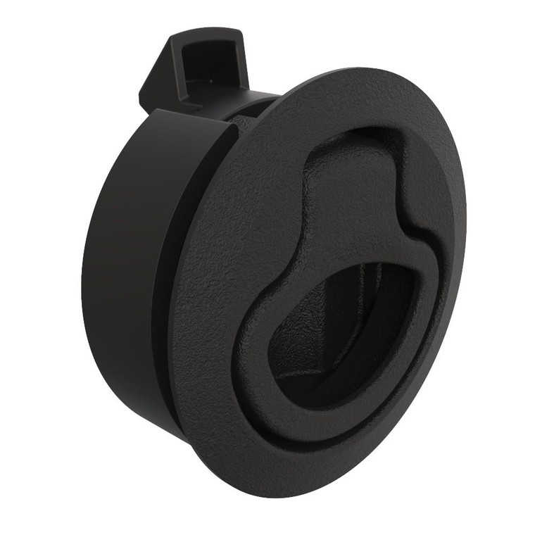 Southco Push-to-Close Latch, Medium Size, No Restriction, 7 - 12mm Grip, Plastic, Natural - Black - M1-62
