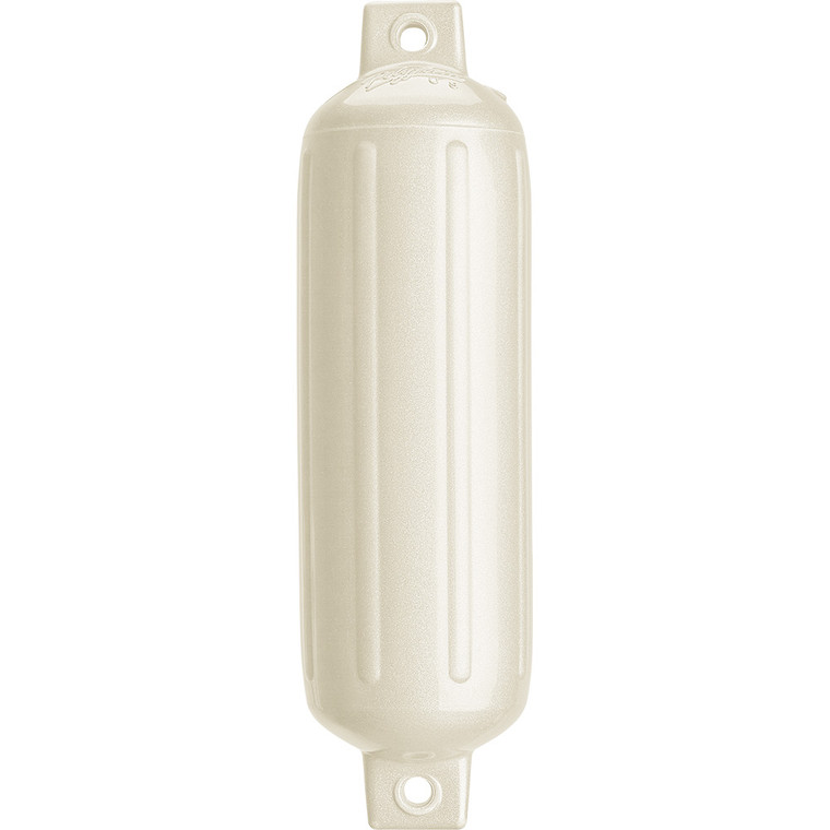 Polyform G-4 Twin Eye Fender 6.5" x 22" - Metallic White - G-4 METALLIC WHITE