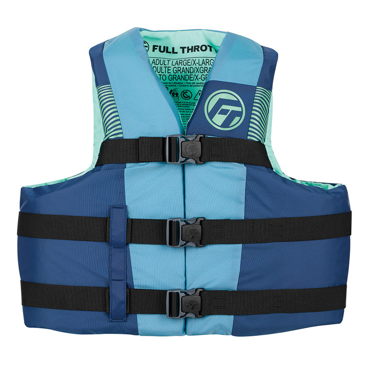 Full Throttle Nylon Life Jacket - Youth - Blue/Black - 112200-500-002-26