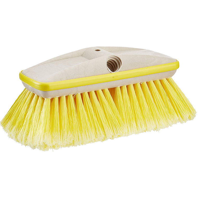 Star brite Deluxe Yellow Soft Wash 8" Brush Head w/Bumper - Dual Connections - 40161