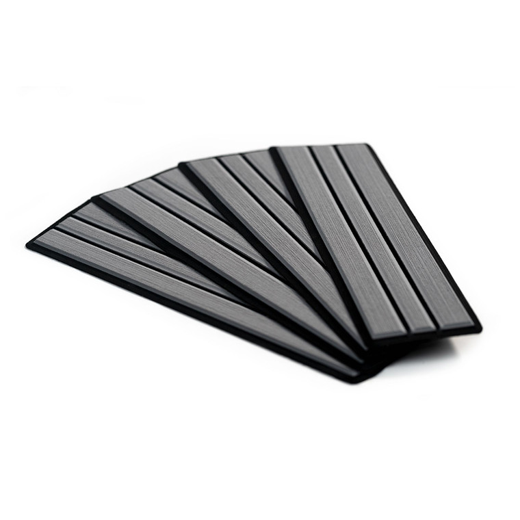 SeaDek Faux Teak 4-Piece Step Kit - Storm Grey/Black  - 23902-80066