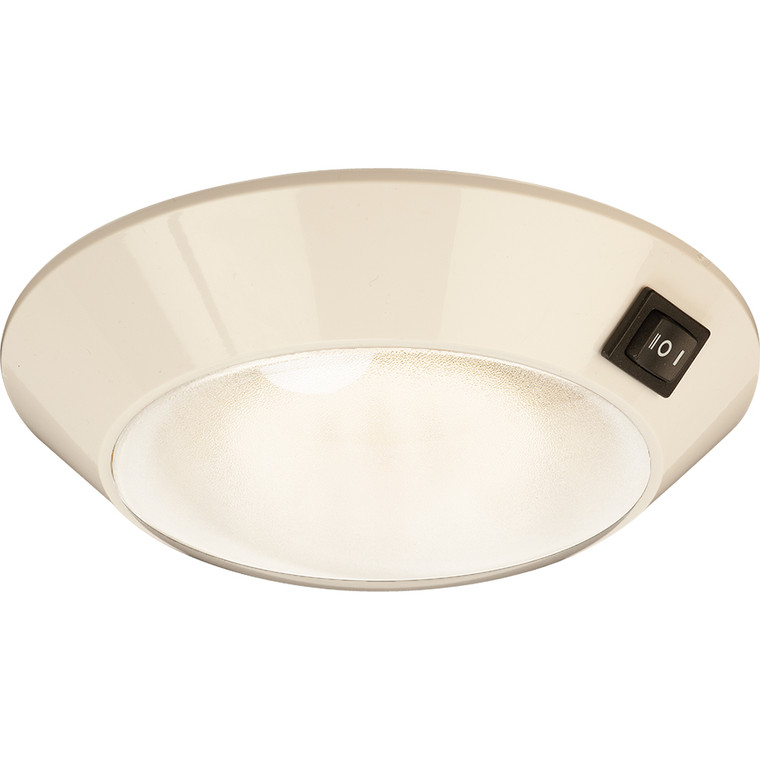 Sea-Dog White Plastic LED Dome Light 4" Day/Night - Clear/Red Bulb - 401757-1