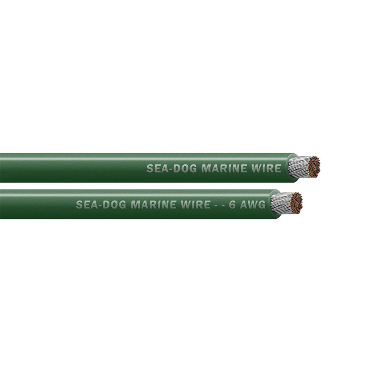 Sea-Dog 6 AWG Green Battery Cable - 25' - 8006040