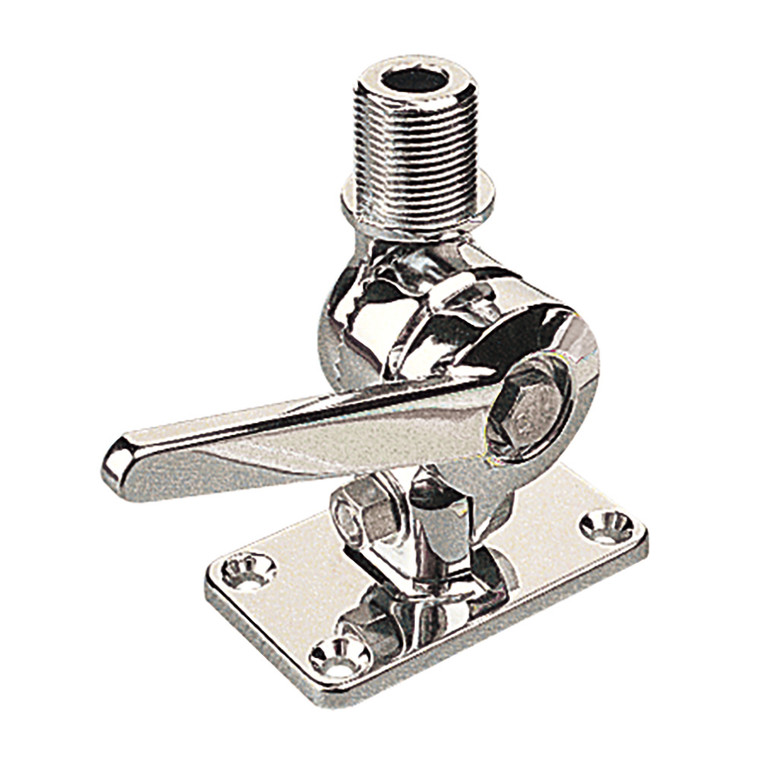 Sea-Dog Adjustable Antenna Base - Die Cast Zinc Chrome Plated - 329300-1