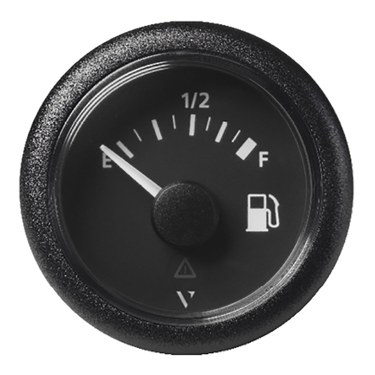 Veratron 52MM (2-1/16") ViewLine Fuel Level Gauge Empty-Full - 90-4 OHM - Black Dial & Round Bezel - A2C59514088