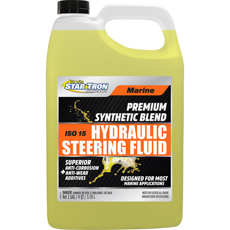 Star brite Hydraulic Steering Fluid - ISO 15 Marine Synthetic Blend - 1 Gallon - 18500