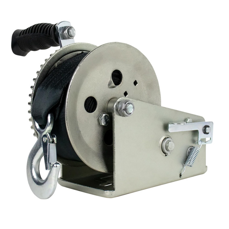 Powerwinch Utility Series Winch 2,000lb, 2 Speed, 6" Crank Arm - Zinc - 21500-W-2000-6-Z-R